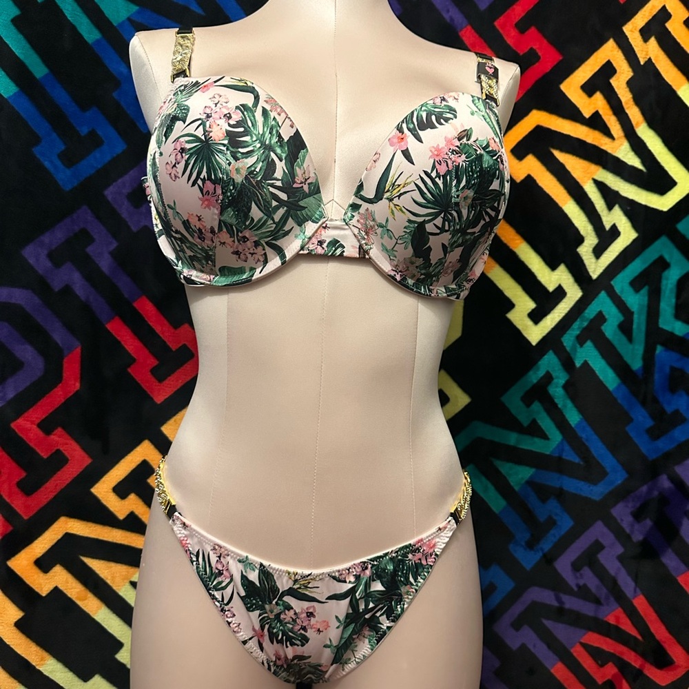 Tropical bling  bra and panty set